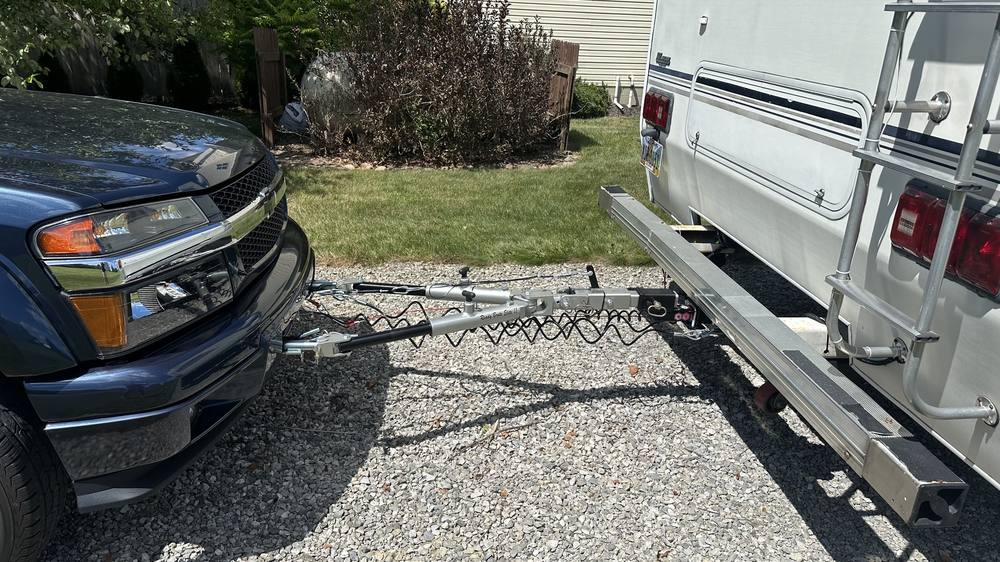 Roadmaster Readi Brute tow bar and baseplate on the Colorado
